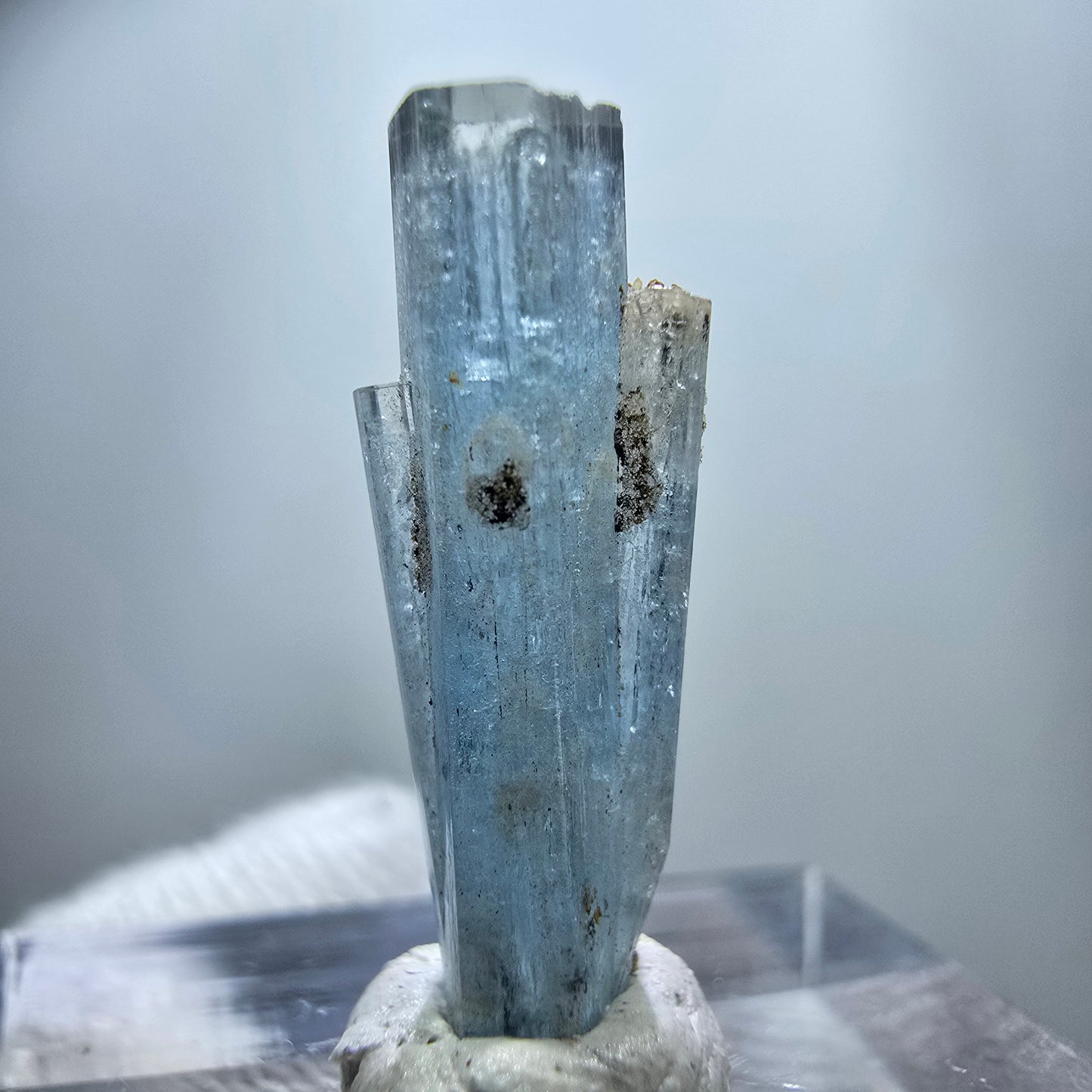 Klarer Aquamarin X Kristall, blau Erongo, Namibia 20*7*4mm