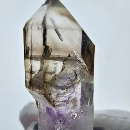 Cristal de sceptre d'améthyste fantôme transparent Goboboseb, Namibie 41*18*14mm Collection 