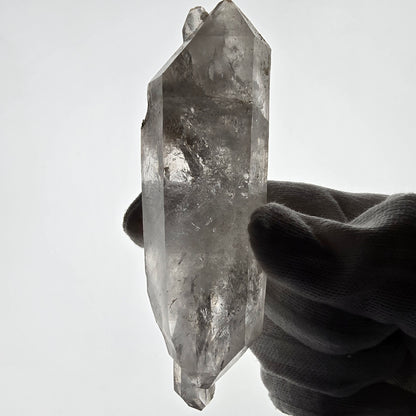 Gobo de poche Lemurian Phantom Skeleton en quartz fumé, DT Scepter Valentine. Namibie 117 x 36 x 29 mm 