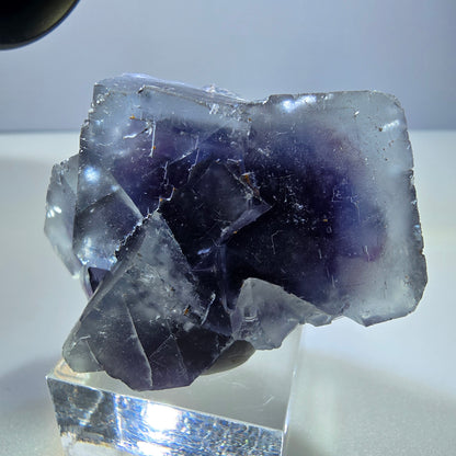 Seltene Phantom Fluorit Würfel Stufe blau lila Okorusu, Namibia 42*53*31mm