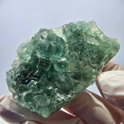 Cube de fluorite fantôme vert étagé Okorusu, Namibie 61 x 42 x 20 mm 