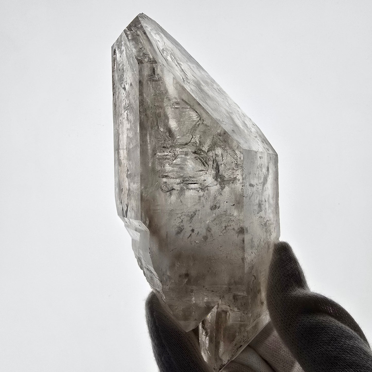 XL Enhydro Skeleton Smoky Quartz DT Scepter, 2x Bubble Valentine Pocket, Namibia 145*69*55mm 