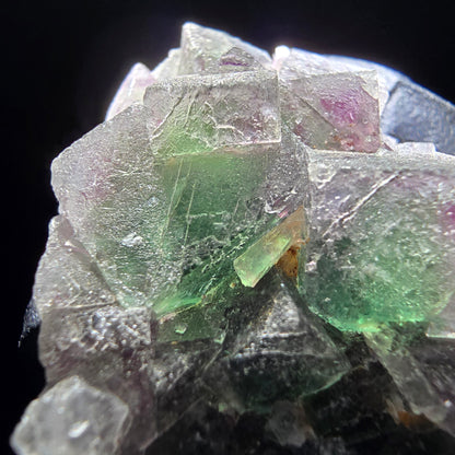 Phantom Fluorite Cube Tier Violet Vert Blanc Erongo, Namibie 55*35*21mm Collection