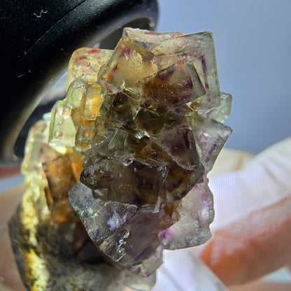 Phantom Fluorit Würfel Stufe, grün lila Okorusu, Namibia 28*24*15mm