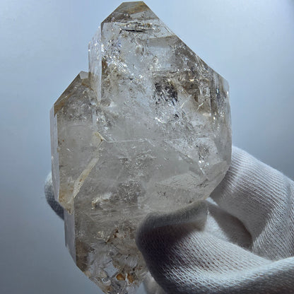Sceptre DT Enhydro Squelette Quartz Fumé 1x Gobobos de Poche Bulle Valentine. Namibie 88 x 51 x 27 mm 