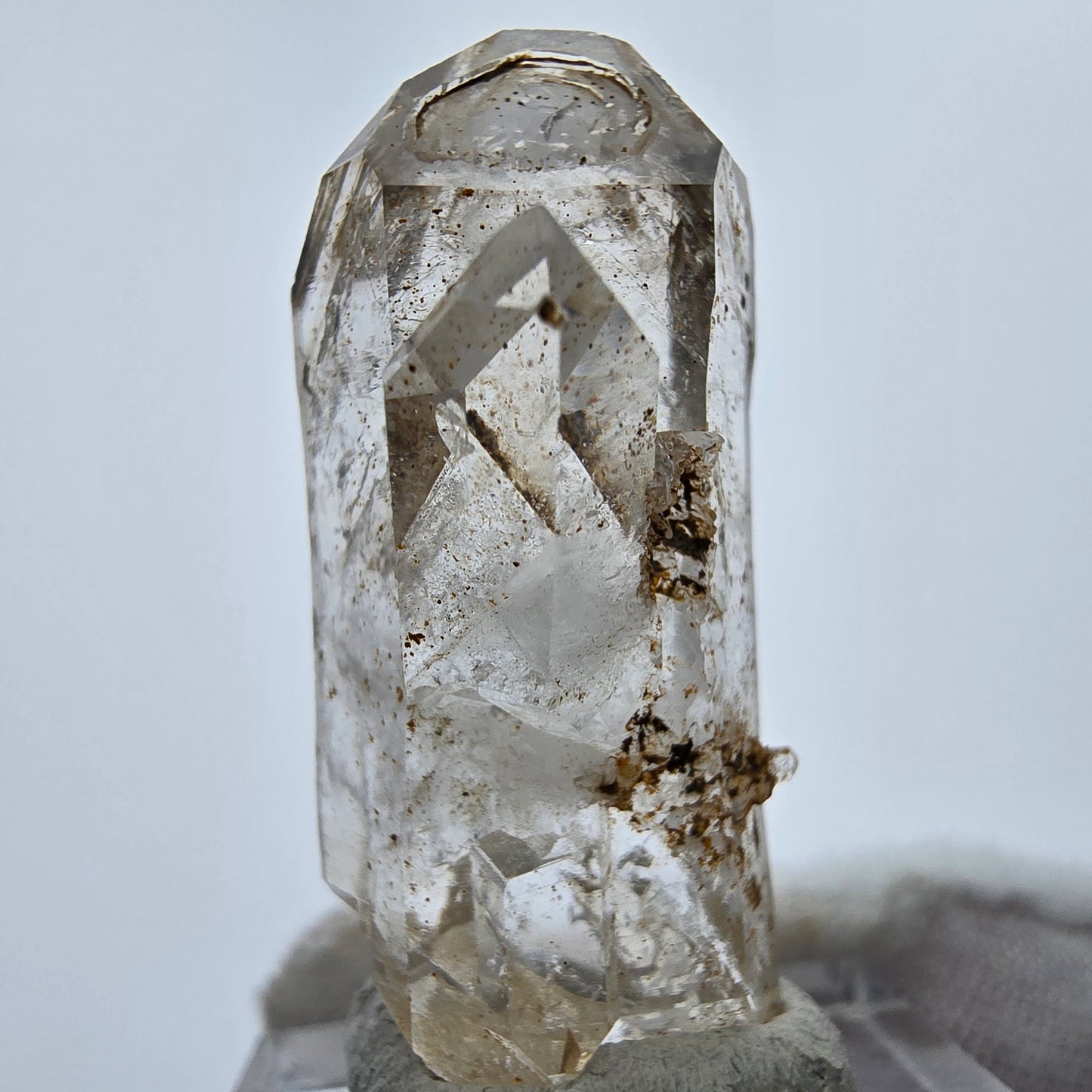Embouts de sceptre à quartz fumé Enhydro Phantom 1x Bubble Goboboseb, Namibie 38*16*19mm 