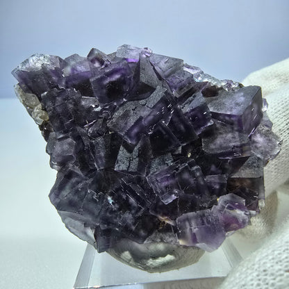 Seltene Phantom Fluorit Würfel Stufe, grün lila Okorusu, Namibia 58*46*16mm