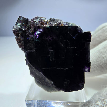 Spécimen de cube de fluorite fantôme parqueté zonal Okorusu, Namibie 45*35*25mm 