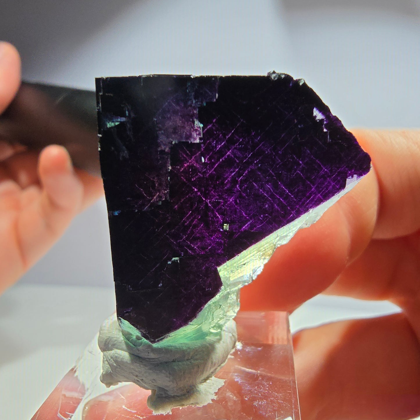 Fluorit Würfel Stufe, parkettiert grün lila 11:11 Angel Pocket Okorusu, Namibia 36*35*19mm