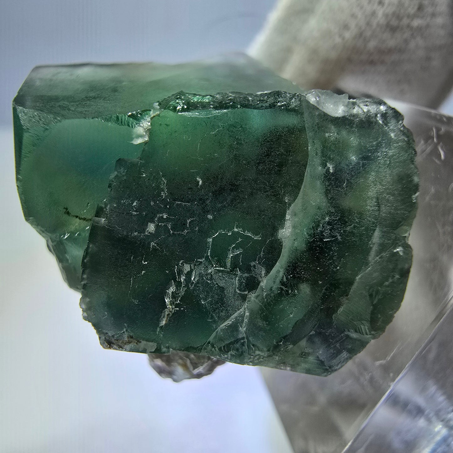 Clear Phantom Fluorite Cube Specimen, green turquoise Okorusu, Namibia 32*25*19mm 