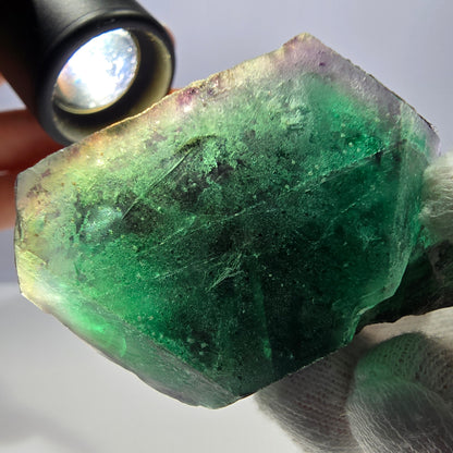 Phantom Fluorit Würfel Stufe, hexagonal grün lila Erongo, Namibia 62*41*32mm