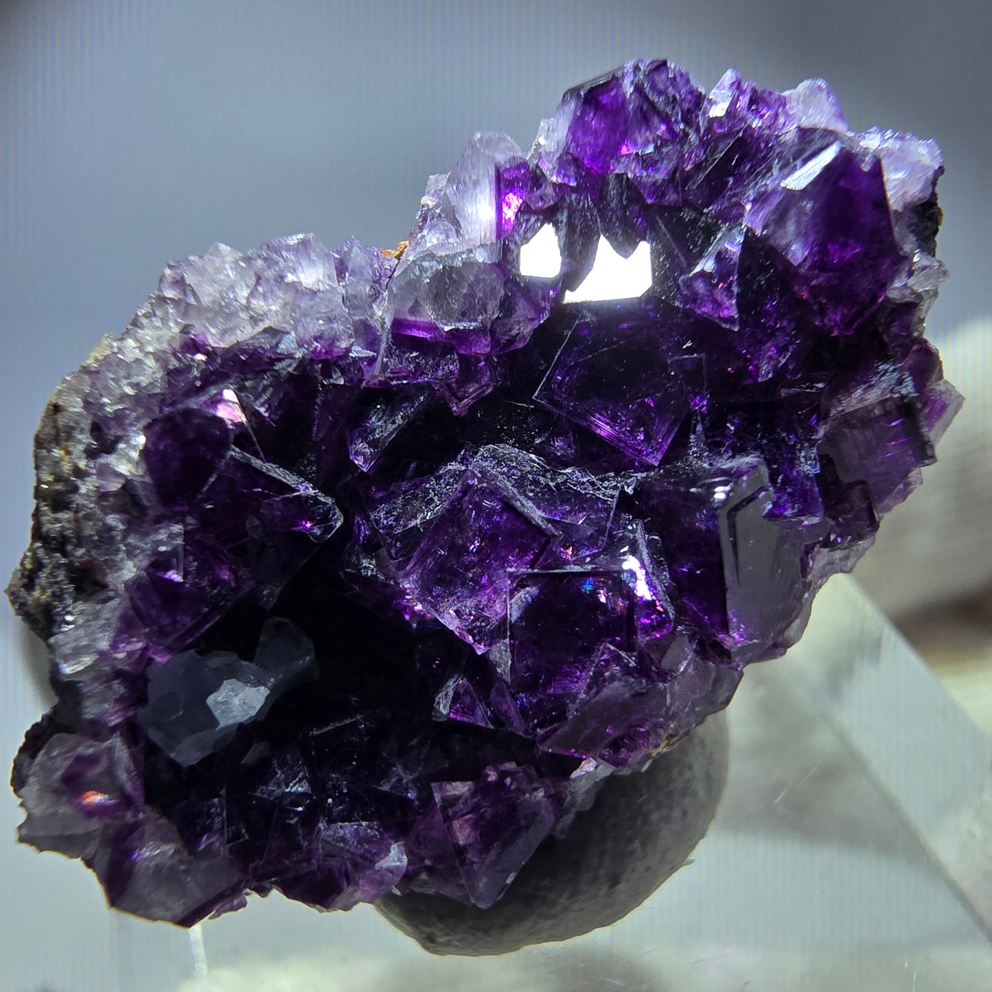 Rare spécimen de cube de fluorite fantôme, violet Okorusu, Namibie 31 x 18 x 10 mm 