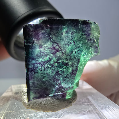 Phantom Fluorit Würfel Stufe grün lila zonal 11:11 Angel Pocket, Namibia 19*19*19mm