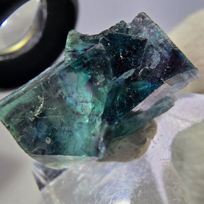 Phantom Fluorit Würfel Stufe, zonal - Neuer Fund! Okorusu, Namibia 23*18*17mm