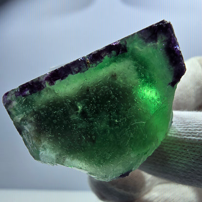 Klarer Phantom Fluorit Würfel, zonal grün lila Okorusu, Namibia 41*24*28mm