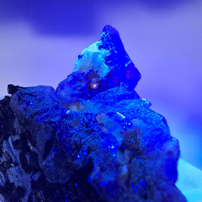 Bunte Phantom Fluorit Würfel, Hyalit, Schörl Turmalin Erongo, Namibia 41*32*17mm