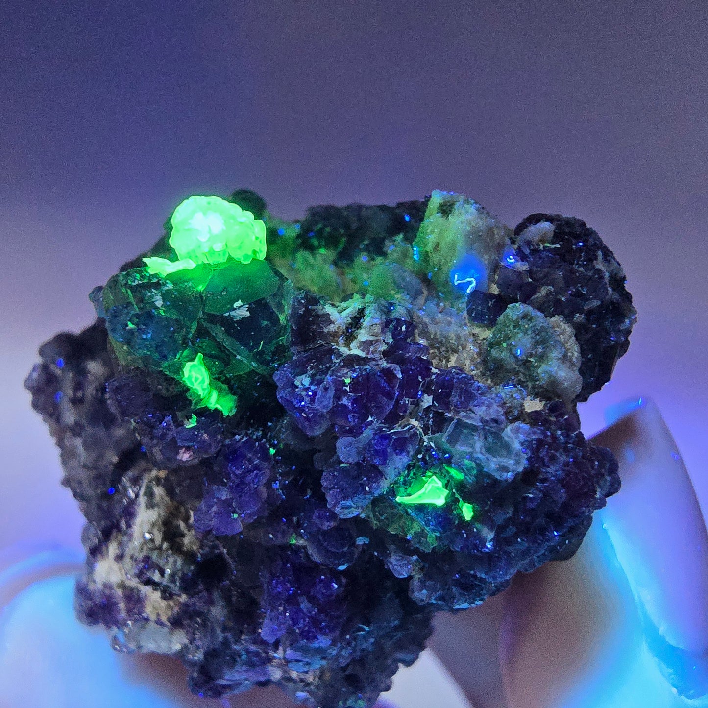 Phantom fluorite, hyalite, muscovite, orthoclase stage Erongo, Namibia 43*41*30mm 