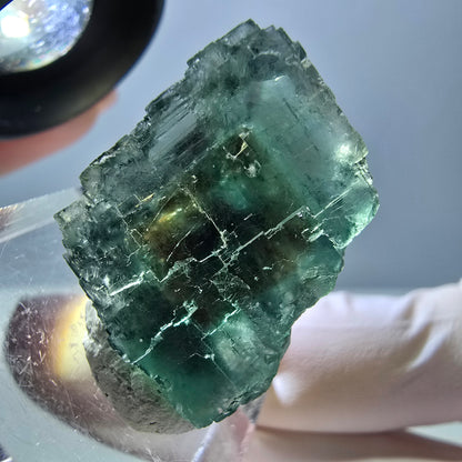 Phantom Fluorit Würfel Stufe, grün parkettiert Okorusu, Namibia 21*20*17mm