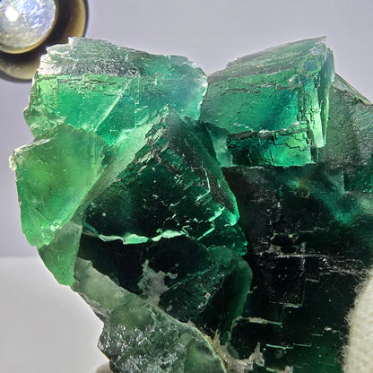 Grand cube de fluorite fantôme étagé, vert Okorusu, Namibie 96 x 73 x 34 mm 