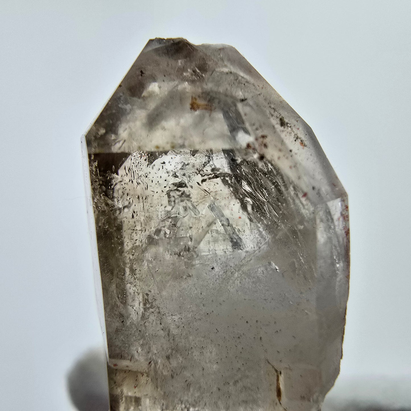 Enhydro Phantom Smoky Quartz Sceptre Tip 1x Bubble Goboboseb, Namibie 39*19*16mm 