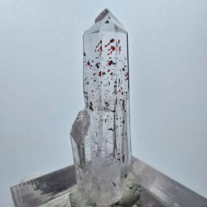 Quartz clair Harlequin Mine Point Streep, Goboboseb, Namibie 34 x 11 x 8 mm 