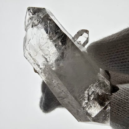 Sceptre DT en quartz fumé squelette Enhydro, 1x pochette Saint-Valentin à bulles, Namibie 60 x 23 x 21 mm 