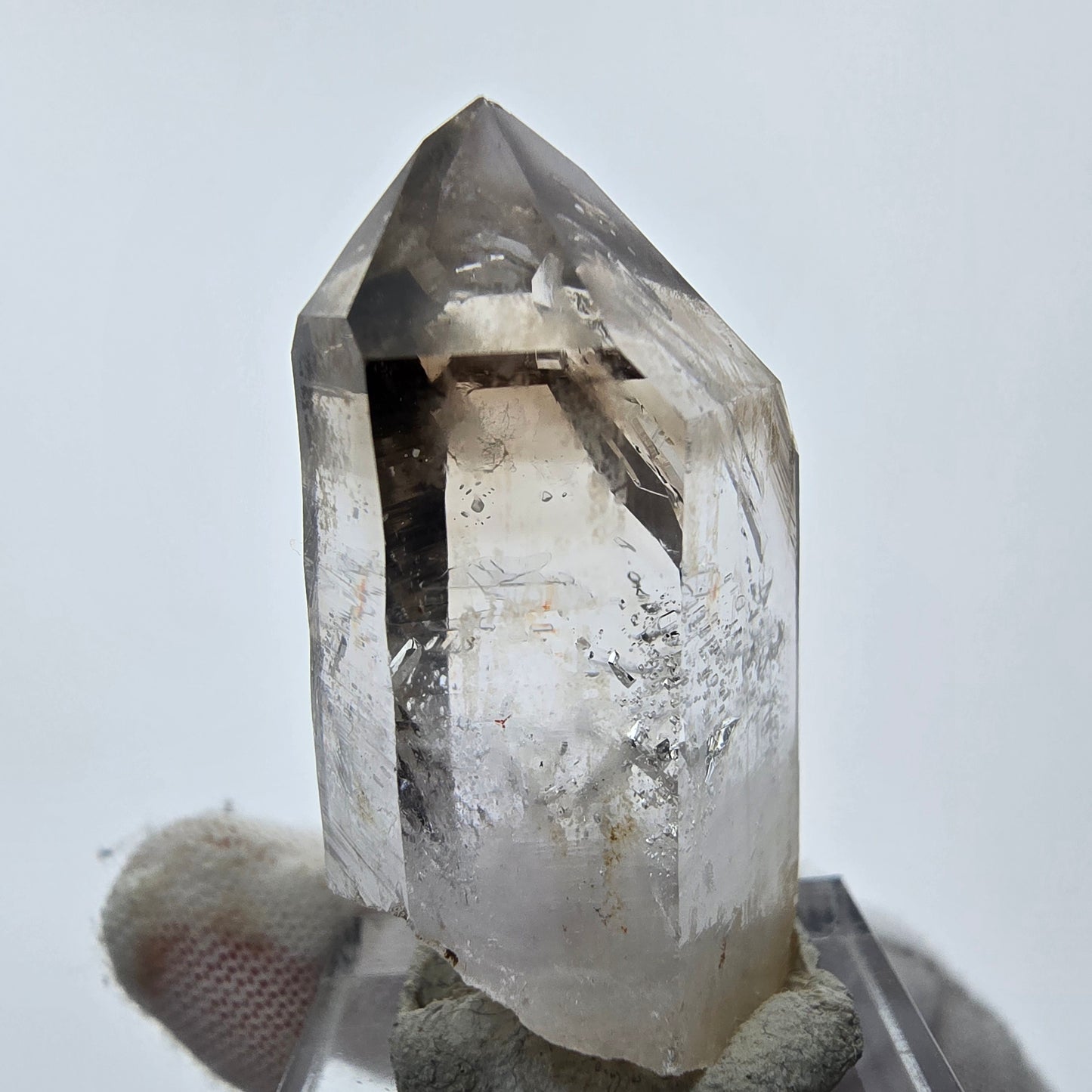 Enhydro Phantom Smoky Quartz Point 1x Bubble Goboboseb, Namibia 40*21*17mm 