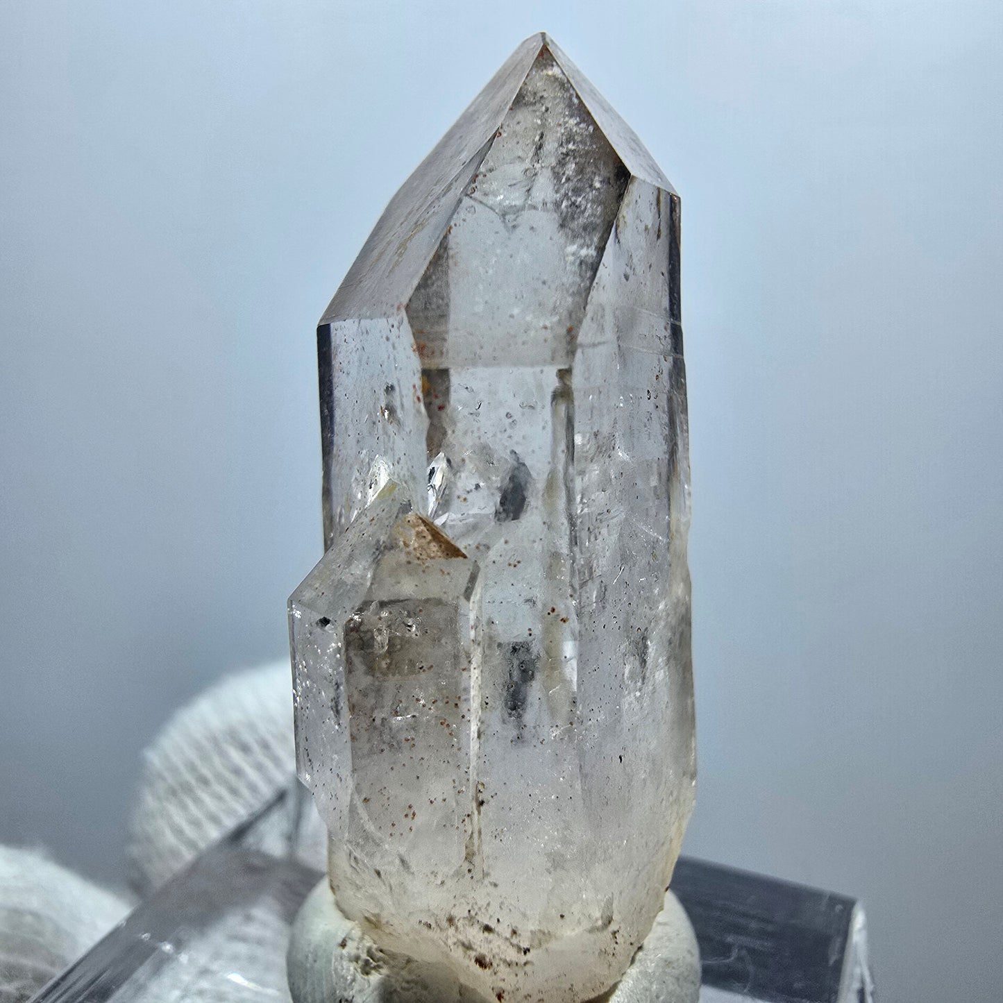 Enhydro Phantom Smoky Quartz Scepter, 1x Bubble Goboboseb, Namibia 33*17*11mm 