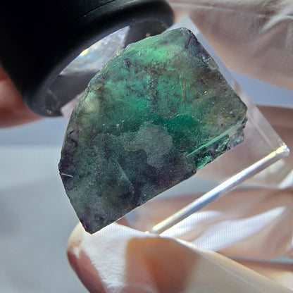 Phantom Fluorit Würfel Stufe, parkettiert grün lila Okorusu, Namibia 21*19*18mm