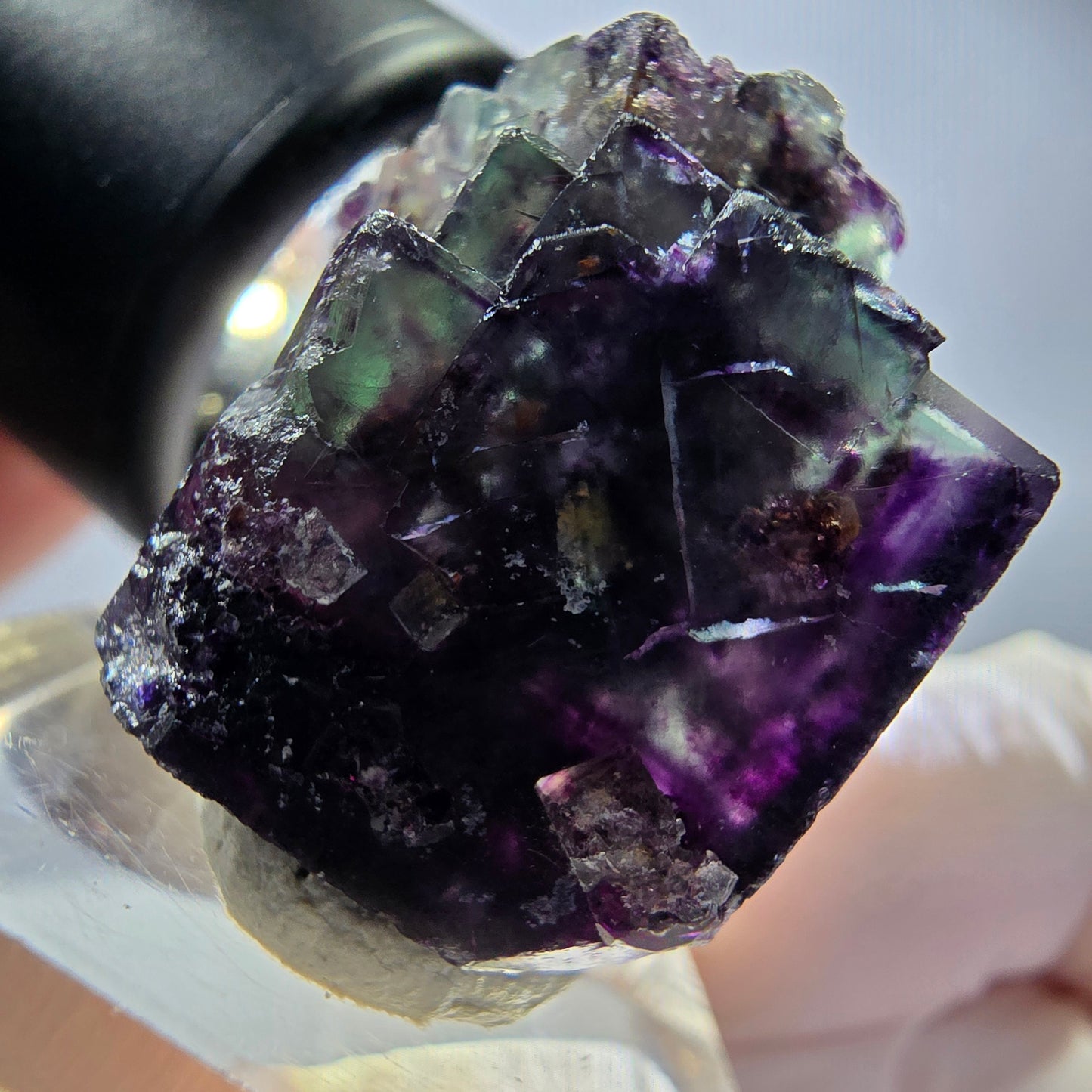 Rare Fluorite Cube Specimen, green purple Okorusu, Namibia 25*18*18mm 