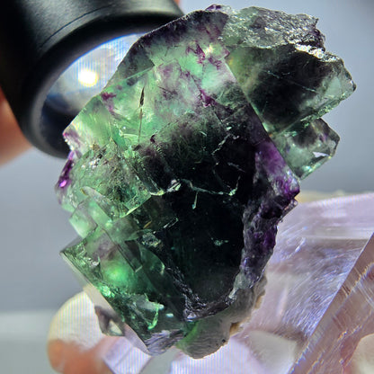 Rare Fluorite Cube Specimen, green purple Okorusu, Namibia 42*24*21mm 