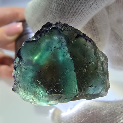 Phantom Fluorit Würfel Stufe parkettiert zonal Okorusu, Namibia 30*24*22mm