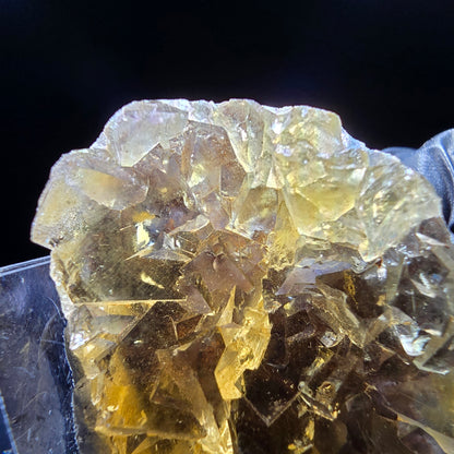 Honey Pocket Phantom Fluorite stage jaune bleu Okorusu namibie 50*28*14mm collection