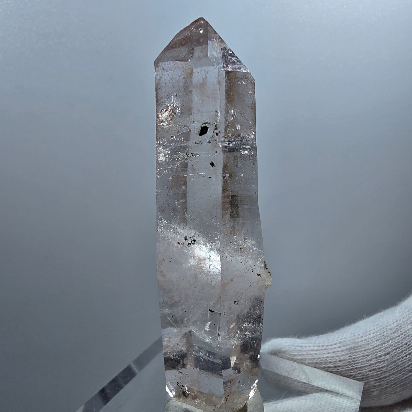 Lemurian Phantom Smoky Quartz DT Scepter Stage Valentine Pocket Goboboseb Namibie 70*19*14mm 