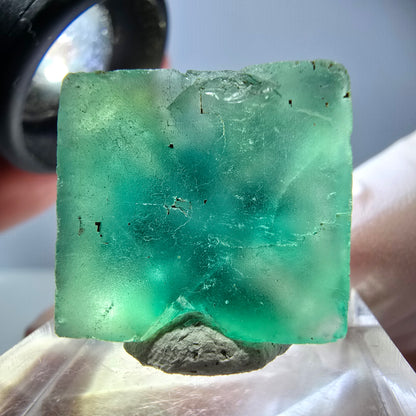 Klarer Phantom Fluorit Würfel parkettiert, grün Okorusu, Namibia 20*18*11mm