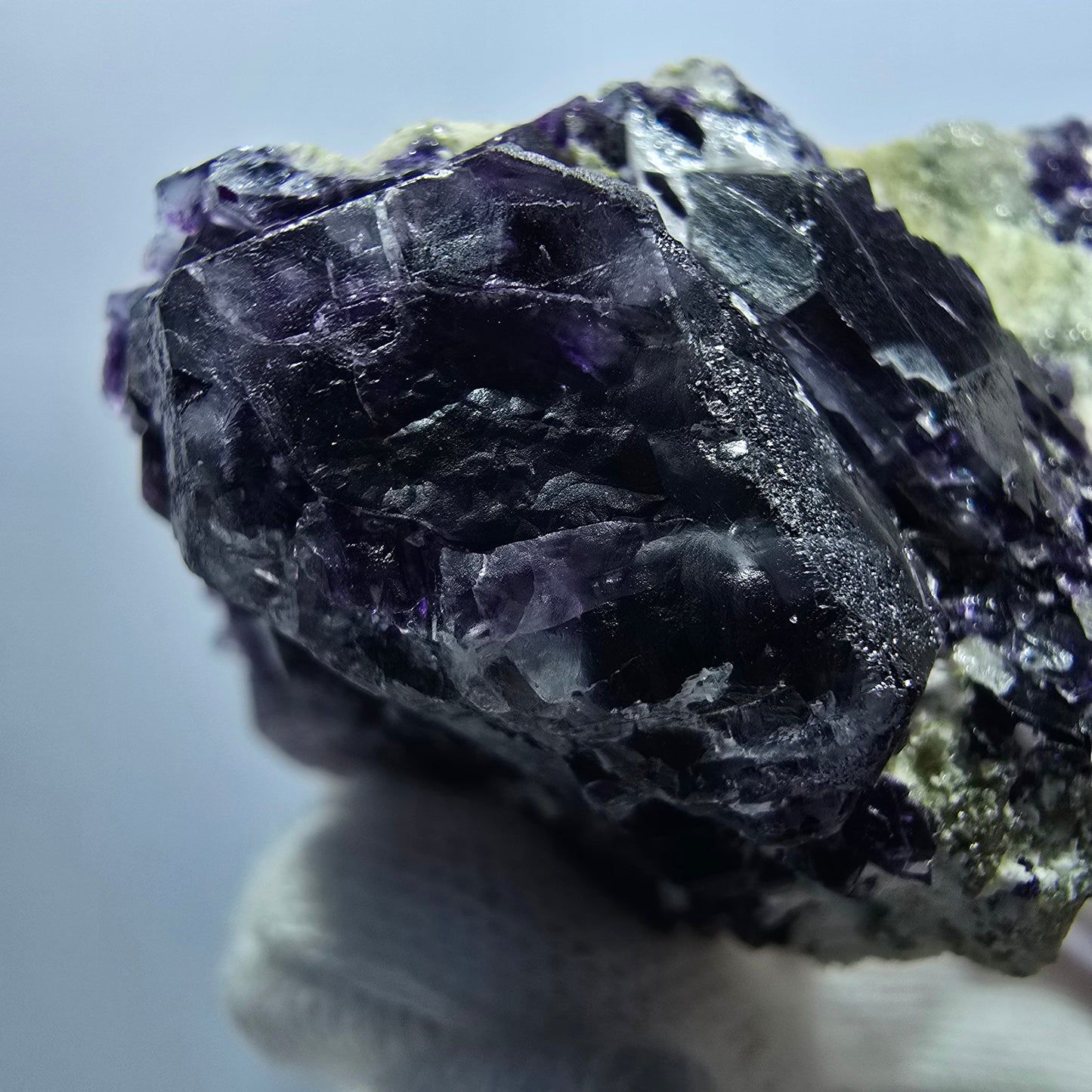 Cube de fluorite fantôme, spécimen d'orthose, Erongo, Namibie, 52 x 41 x 30 mm 