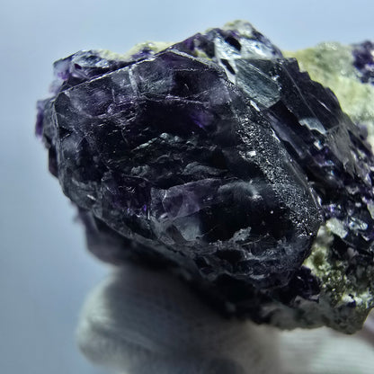 Cube de fluorite fantôme, spécimen d'orthose, Erongo, Namibie, 52 x 41 x 30 mm 