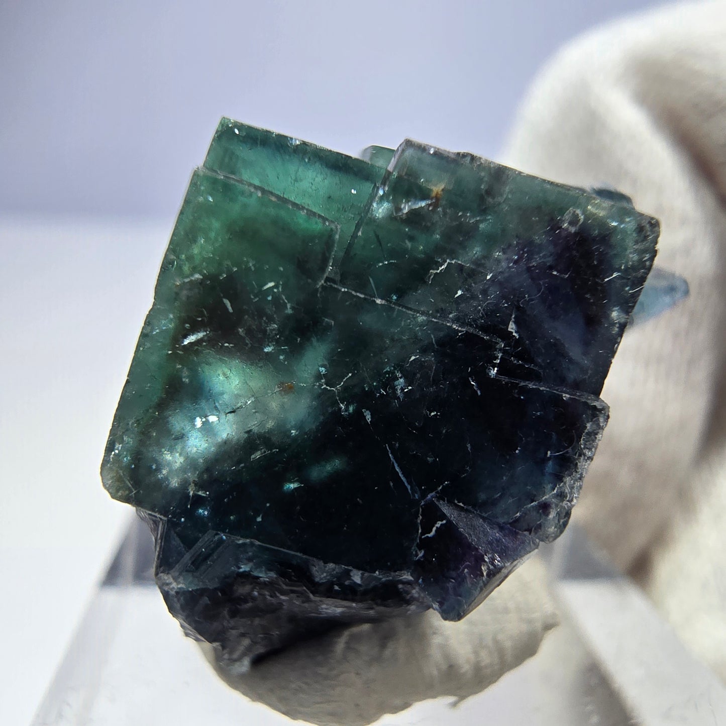 Phantom Fluorite Cube Specimen, Zonal - New Find! Okorusu, Namibia 24*20*19mm 