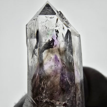 Sceptre d'améthyste hématite Enhydro, mine de calcite UV Streep, Namibie 81 x 22 x 21 mm 