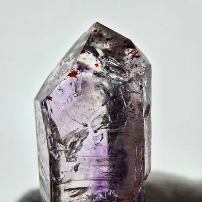 Harlequin Phantom Skeleton Amethyst, UV Calcite Valentine Pocket Namibia 35*15*13mm 