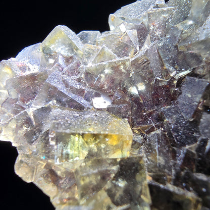 Honey Pocket Phantom Fluorite stage jaune violet Okorusu Namibie 49*37*11mm collection