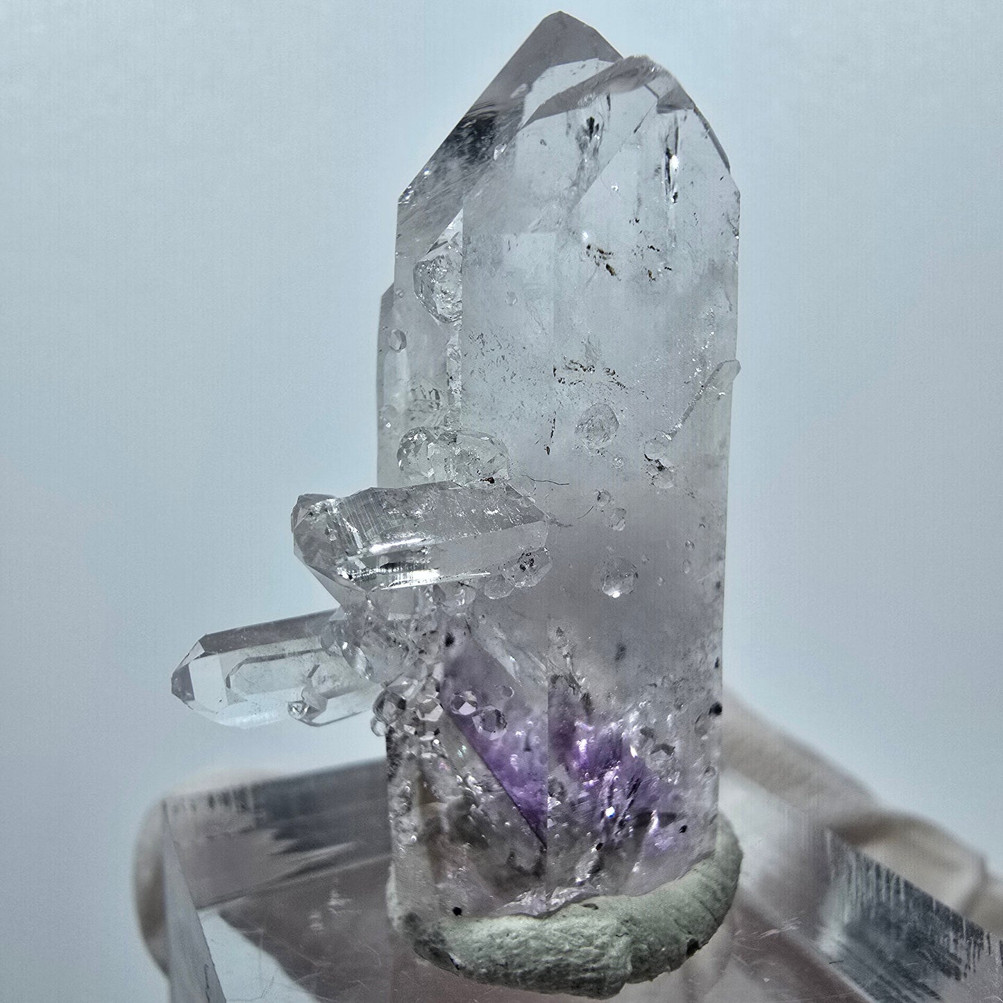 Phantom Amethyst with Analcim, Hematite Streep Mine, Goboboseb, Namibia 38*23*14mm 
