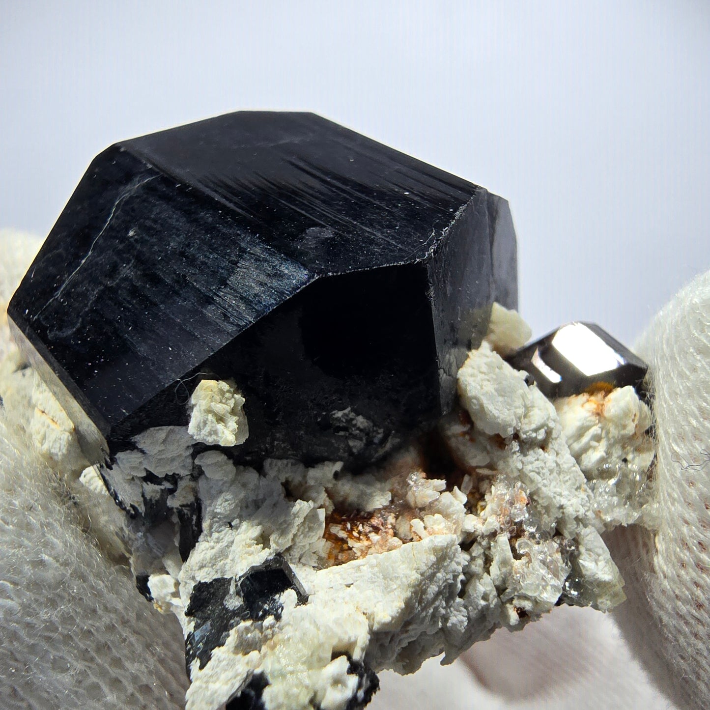 Rare Schorl Tourmaline, Hyalite, Orthoclase Specimen Erongo, Namibia 42*40*27mm 