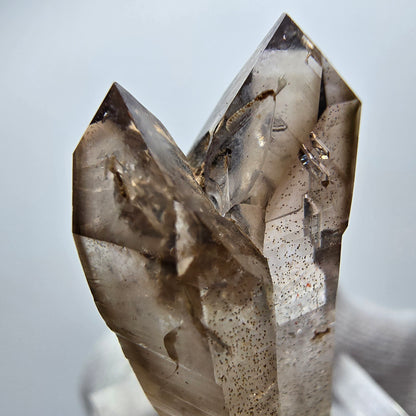 Clear Phantom Smoky Quartz DT Scepter Point Goboboseb, Namibia 38*16*12mm 