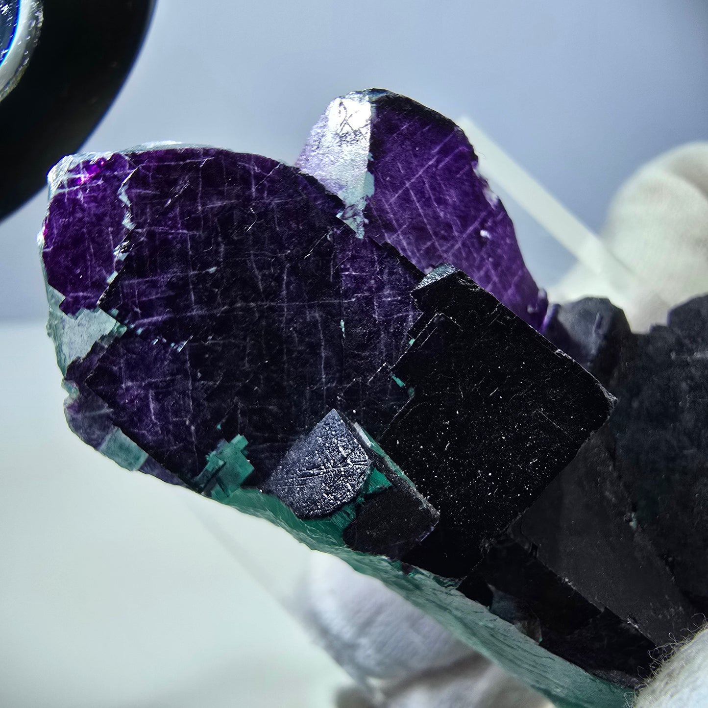 Fluorit Würfel Stufe, parkettiert grün lila 11:11 Angel Pocket Okorusu, Namibia 66*39*24mm