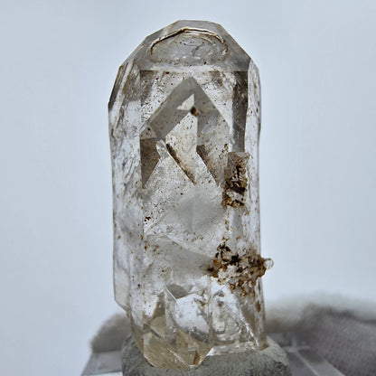 Embouts de sceptre à quartz fumé Enhydro Phantom 1x Bubble Goboboseb, Namibie 38*16*19mm 
