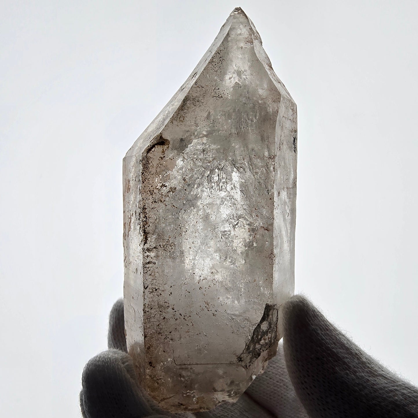 Skeleton Phantom Smoky Quartz DT Scepter, UV Calcite Valentine Pocket, Namibia 95*40*33mm 