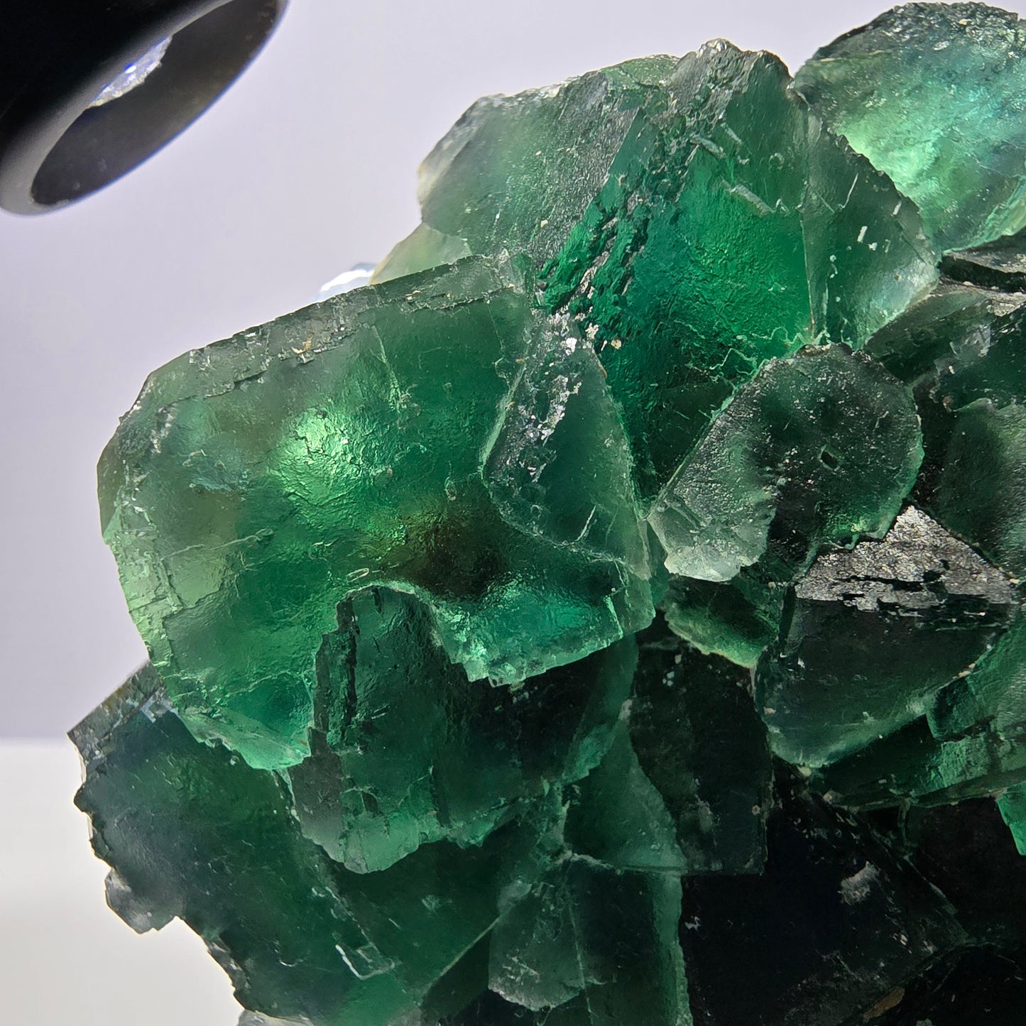 Grand spécimen de cube de fluorite fantôme, vert parqueté Okorusu Namibie 113*95*54mm 