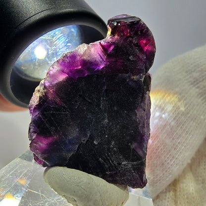 Spécimen de cube de fluorite fantôme, violet Okorusu, Namibie 33 x 22 x 13 mm 