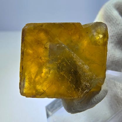 Klarer Phantom Fluorit Würfel, gelb grün Okorusu, Namibia 27*26*15mm